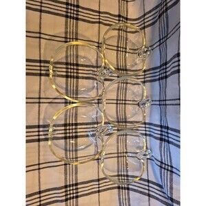 Set of 5 Vintage GlasBake Clear Glass Apple Shaped Custard‎ Ramekin Baking Dish